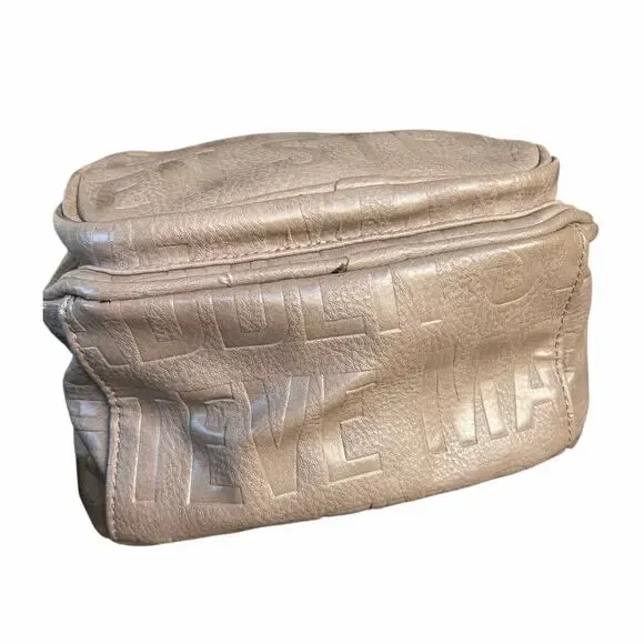 Steve Madden Mini Backpack LOGO Tassel Charm Vegan Leather Y2K Greige Taupe - Picture 5 of 13